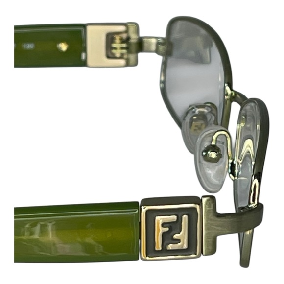 Fendi Eyeglasses Frames F905 52-19-130 317 Green Full Rim LB27 - Picture 5 of 6